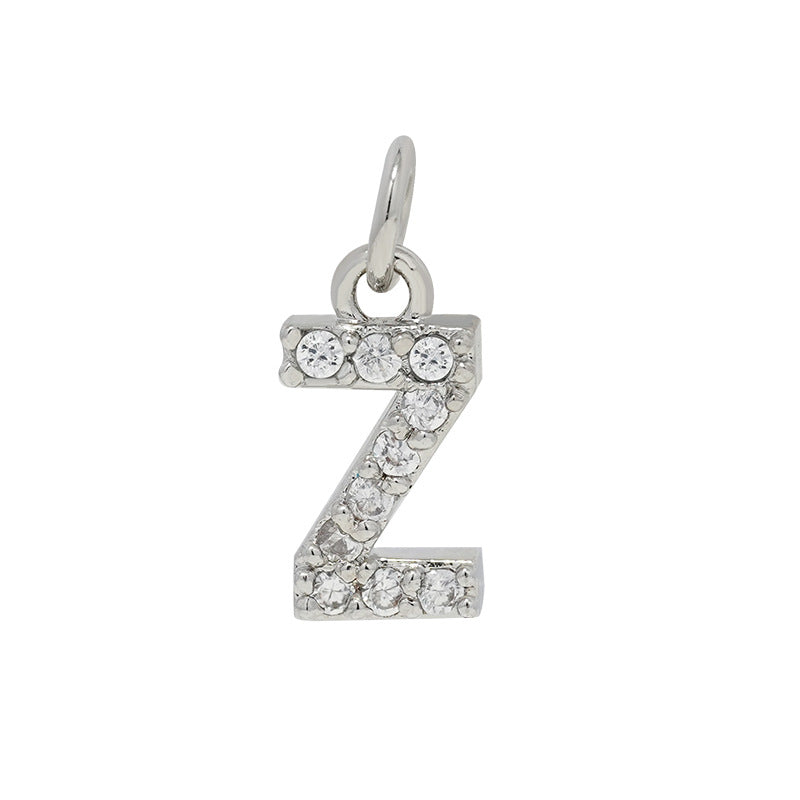 Letters Accessories Small English Zircon Eardrop Pendants