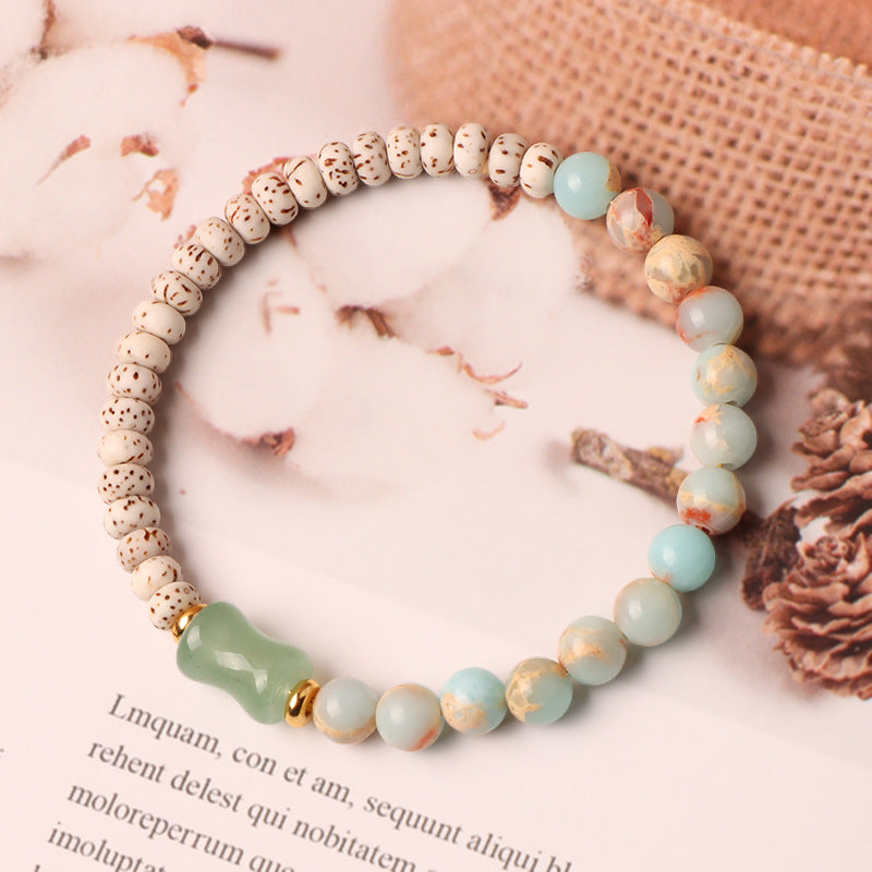 Natural Bodhi Stone Right Rain Amusement Article Light Bracelet