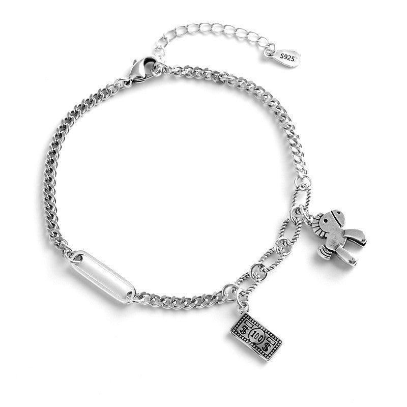 Female Versatile High Sense Personality Retro Box Chain Fashion Bracelets