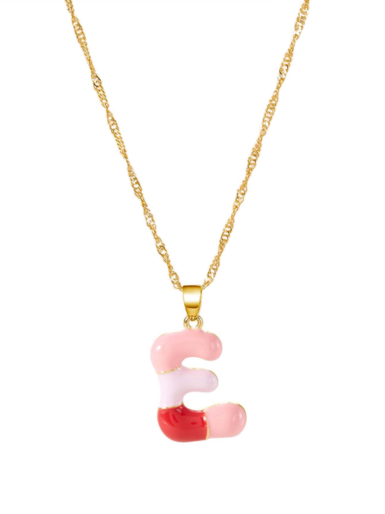 Jewelry Epoxy Bubble Dopamine Letter English Necklaces