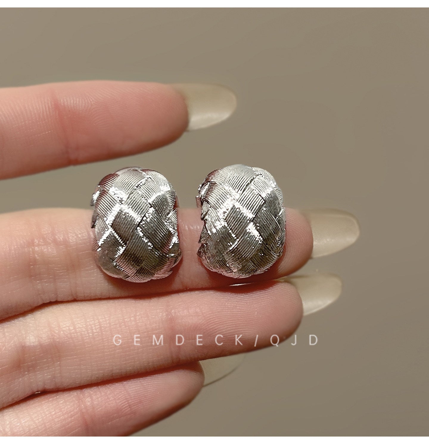 French Retro Sier Woven Brushed Texture Light Luxury High Sense Rings