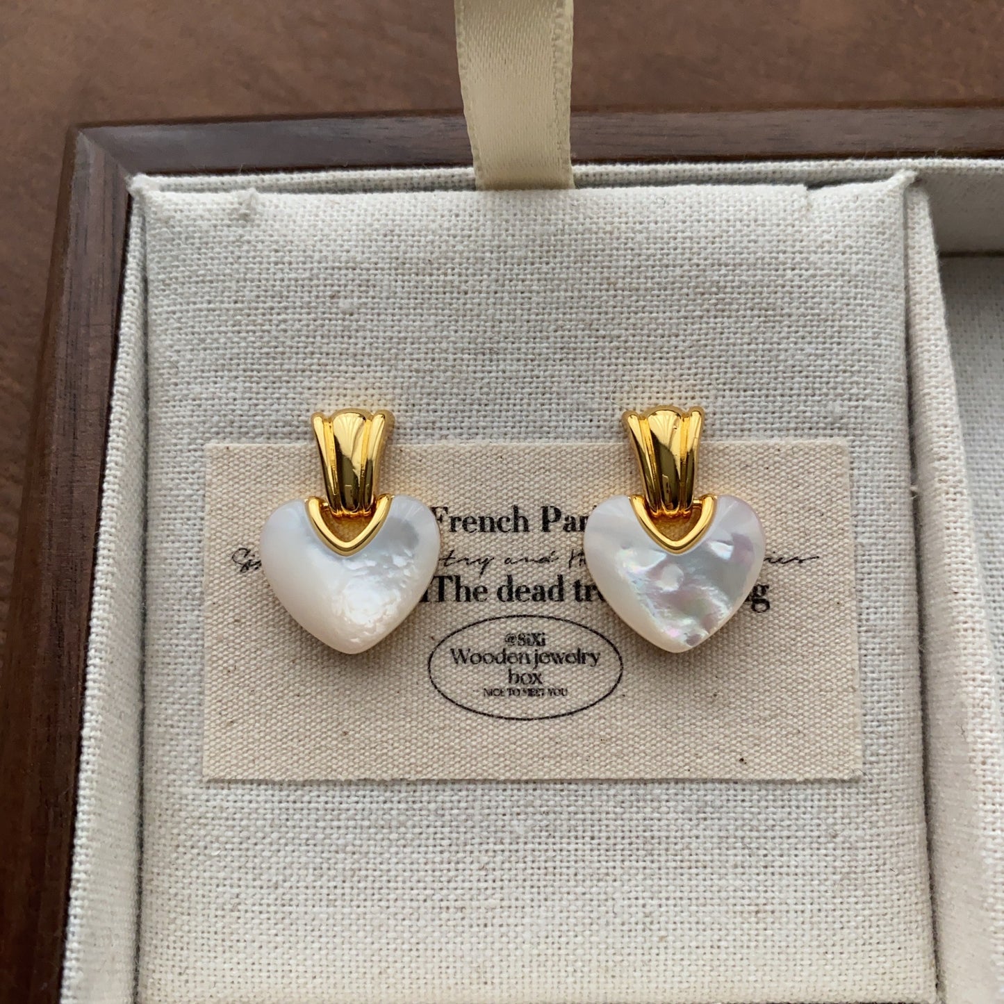 Women's Heart-shaped Fritillary Shell Light Luxury Exquisite Design High-grade Rings