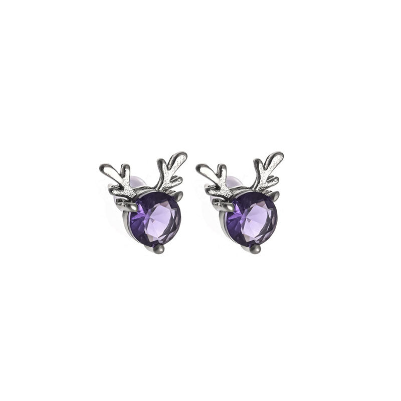 Has Your Ear Sweet Mori Simple Little Dear Antlers Deer Stud Earrings