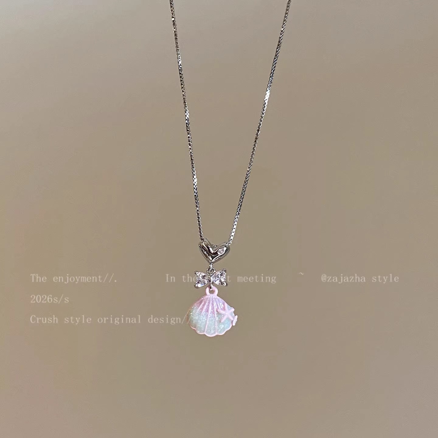 Women's Bow Shell For Design Sweet Clavicle Chain Necklace
