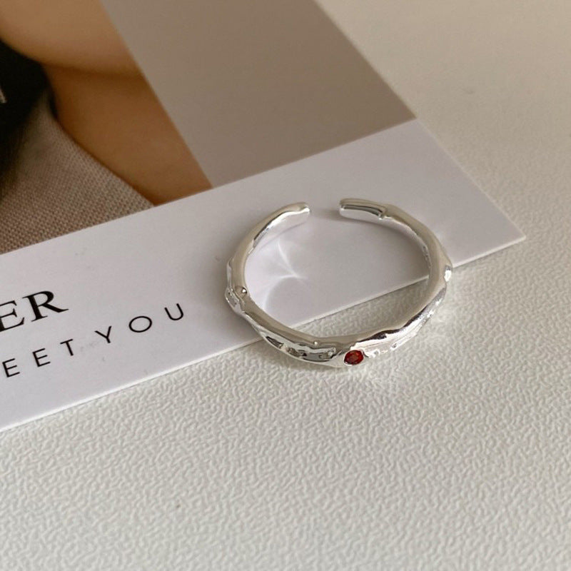 Crystals Zircon Heart-shaped Open Heart Design Ring