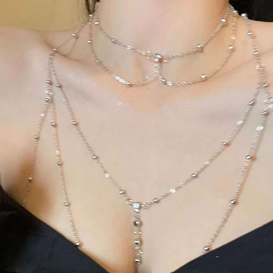Women's Fashion Diamond Garden Bead Body Charm Necklaces