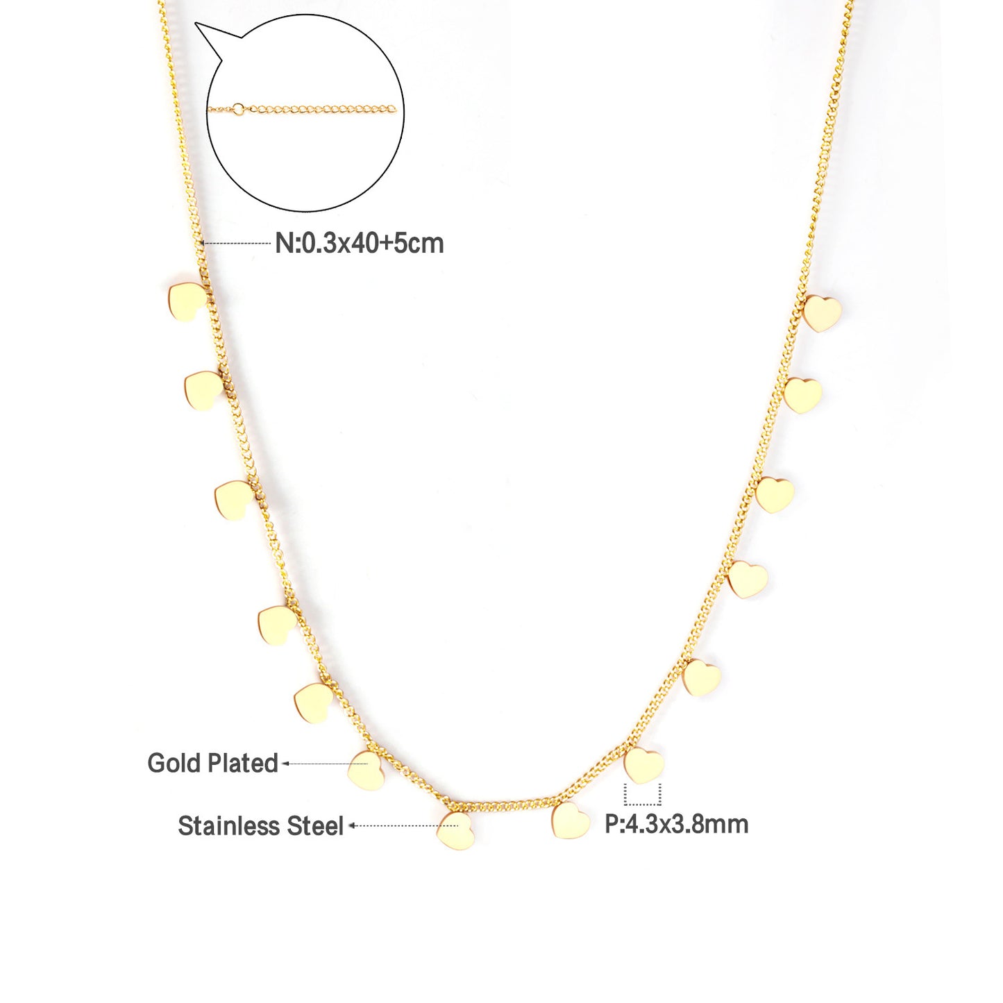 Niche High-grade Simple Temperamental Geometric Electroplated Stainless Necklaces