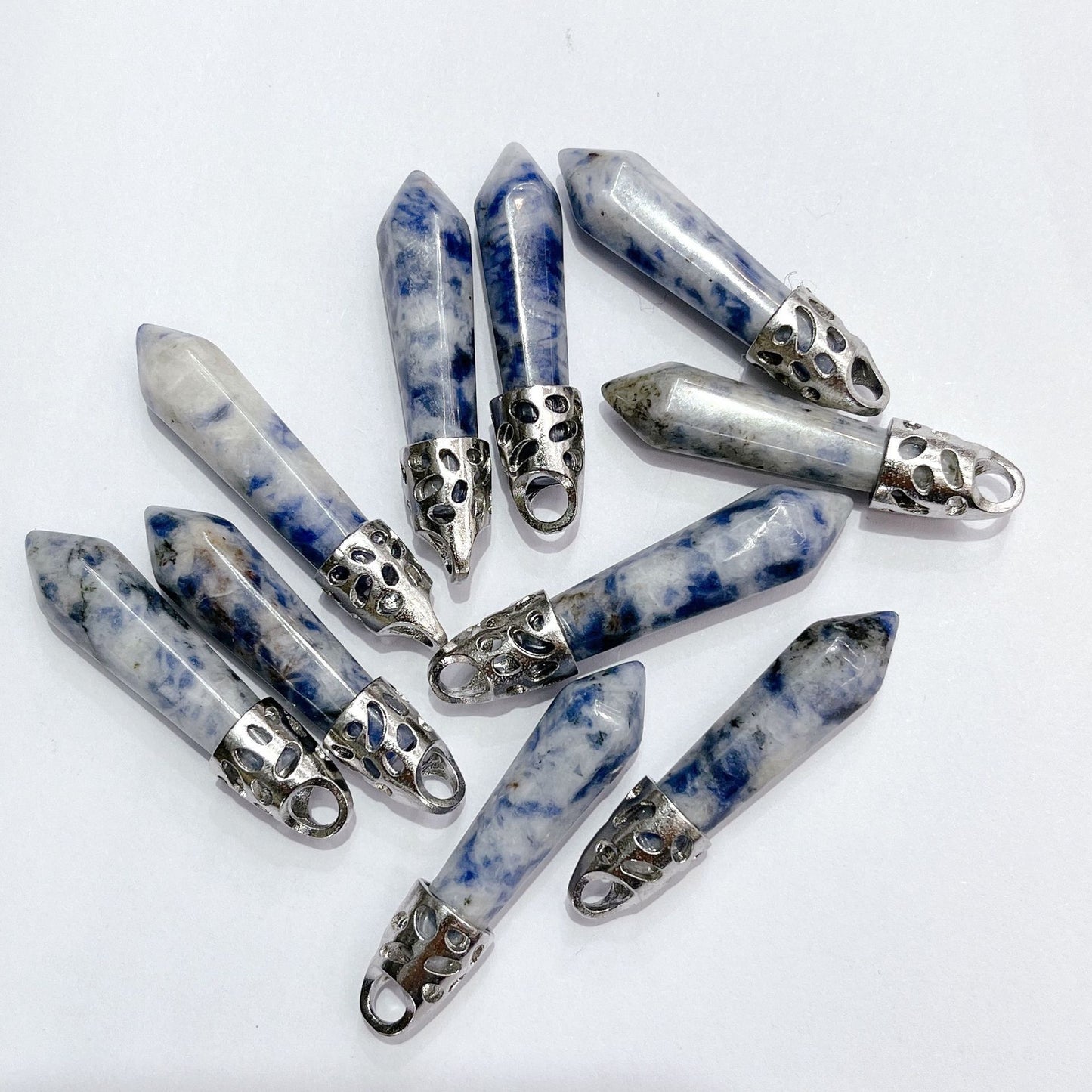 Crystal Agate Hexagon Prism Bullet Accessories Pendants