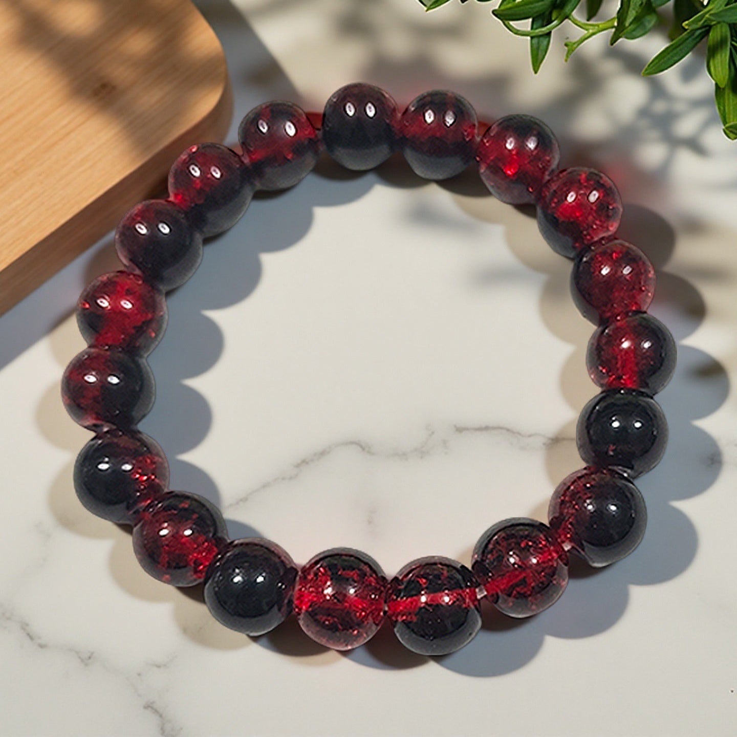 Purple Brushed Floral Beads Female Hand Toy Bracelet