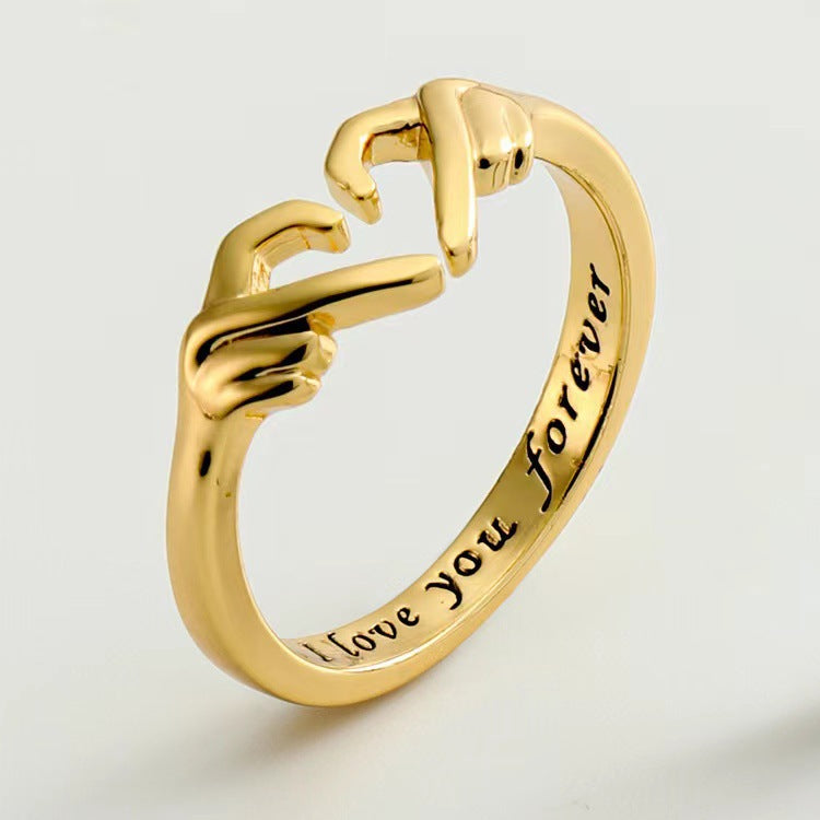 Heart Fashion Love Hug Hand Couple For Rings