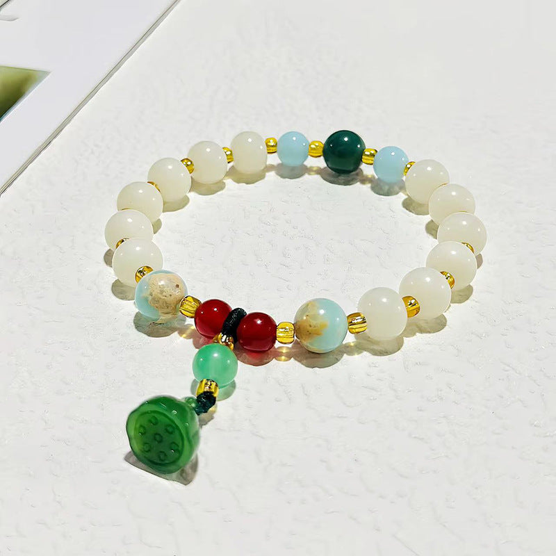 Tung Flowers Cardamom Grape Cluster Bodhi Hand Pieces Nerium Oleander Bracelet