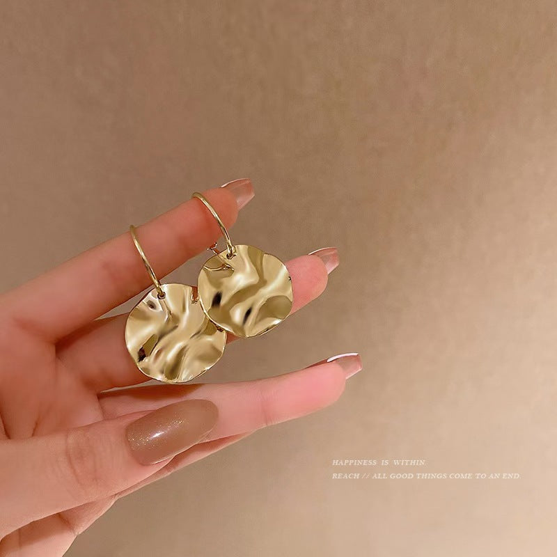 Irregular Round Eardrops Temperament Female Fashionable Stud Earrings