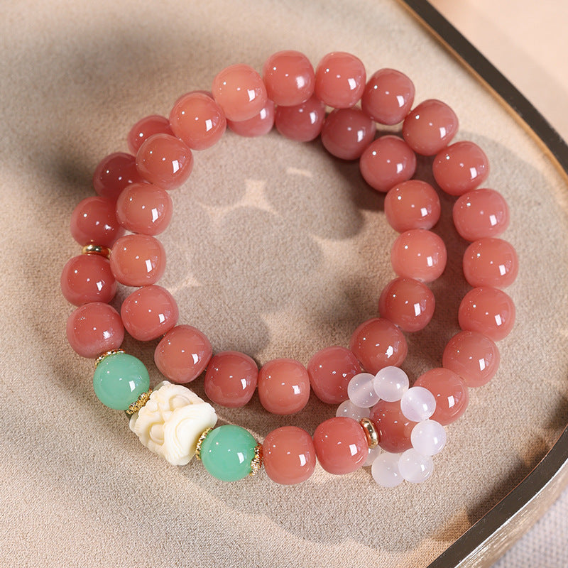 Women's & Men's Pink Lady Bodhi Seeds Hand-held Cultural Bracelets