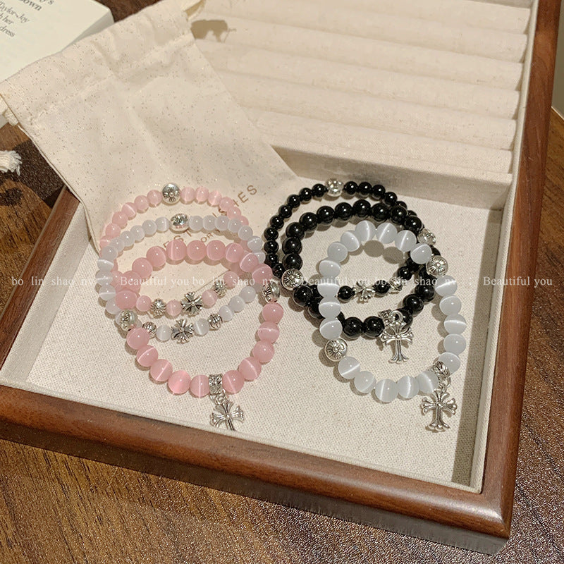 Women's Beaded Vintage Distressed Versatile Personality Couple Bracelets
