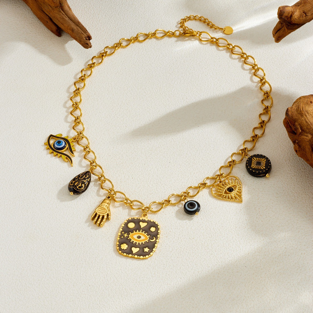 Personalized Trendy Dark Wind Oil Dripping Necklace
