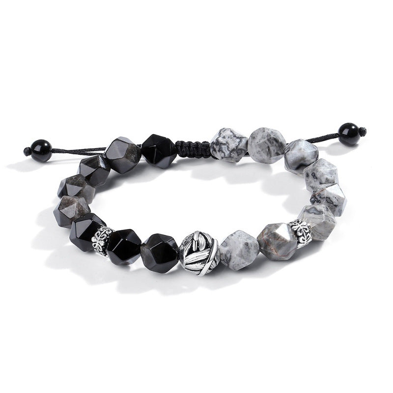 Women's & Men's Shi Ye Sier Obsidian Beaded Niche High Sense Bracelets