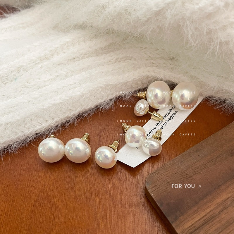 Women's Steamed Bread Mabe Pearl For French Style Earrings