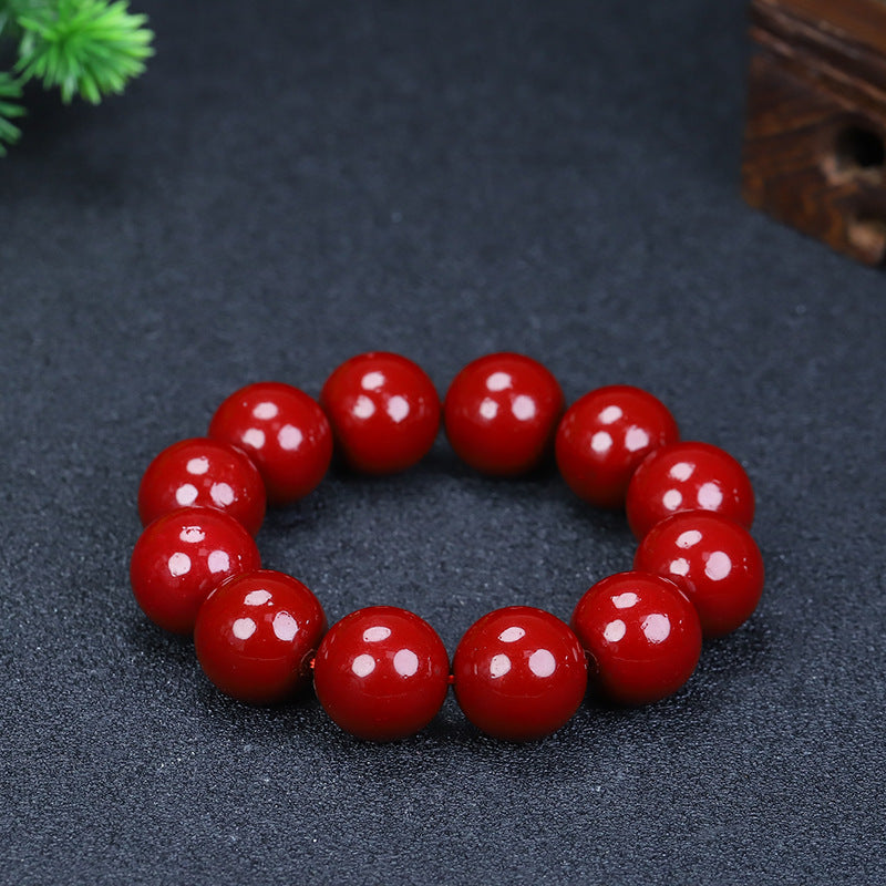 Gold Sand Round Beads Handmade Beaded Life Single Bracelet