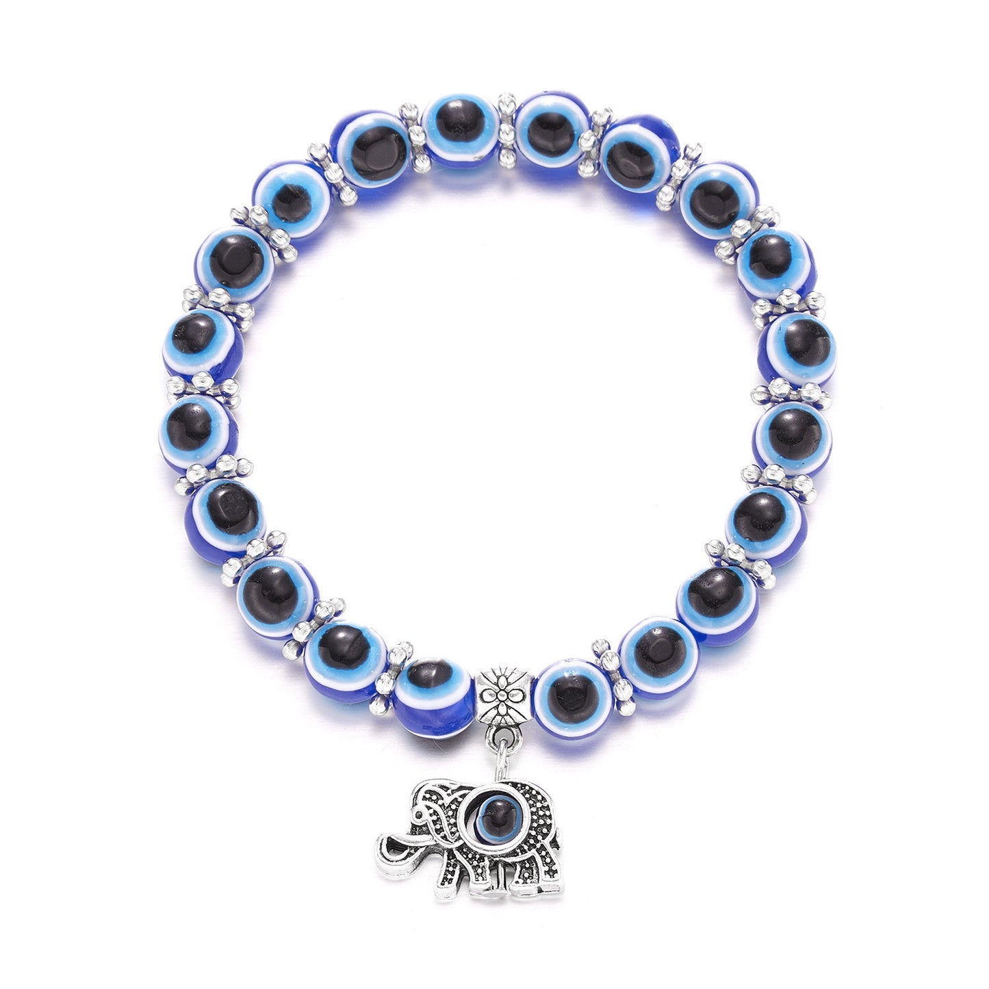 Fashion Creative Palm Eyes Devil's Eye Elastic Beaded Bracelets