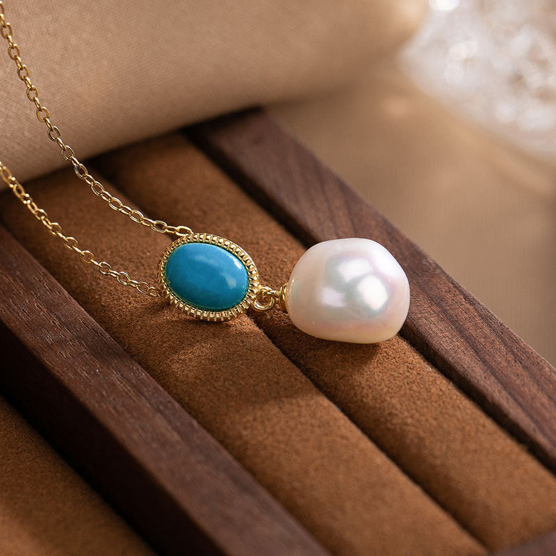 Turquoise Elegant Lady Light Luxury Suit Pendants