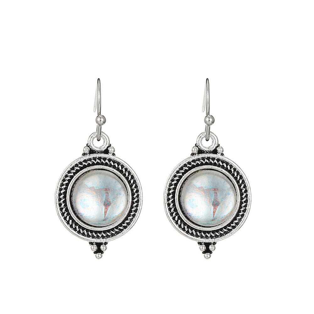 Water Drop Creative Topaz Colorful Gemstone Earrings