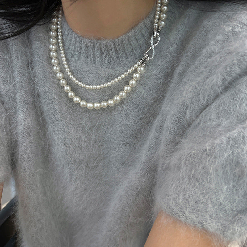 Pearl French Elegant Beaded Clavicle Chain Necklaces