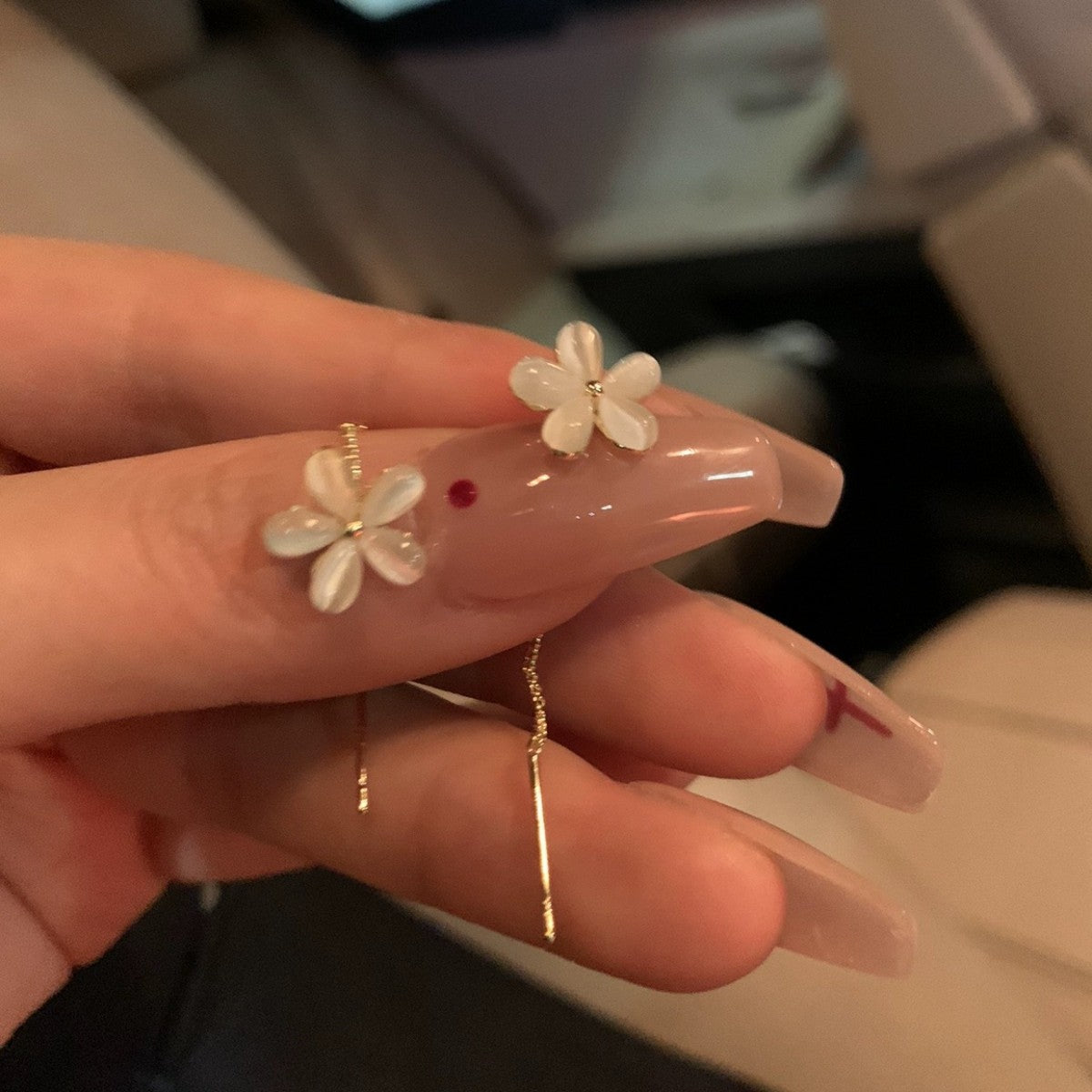 Women's Gentle Opal Tassel Light Luxury Design Rings