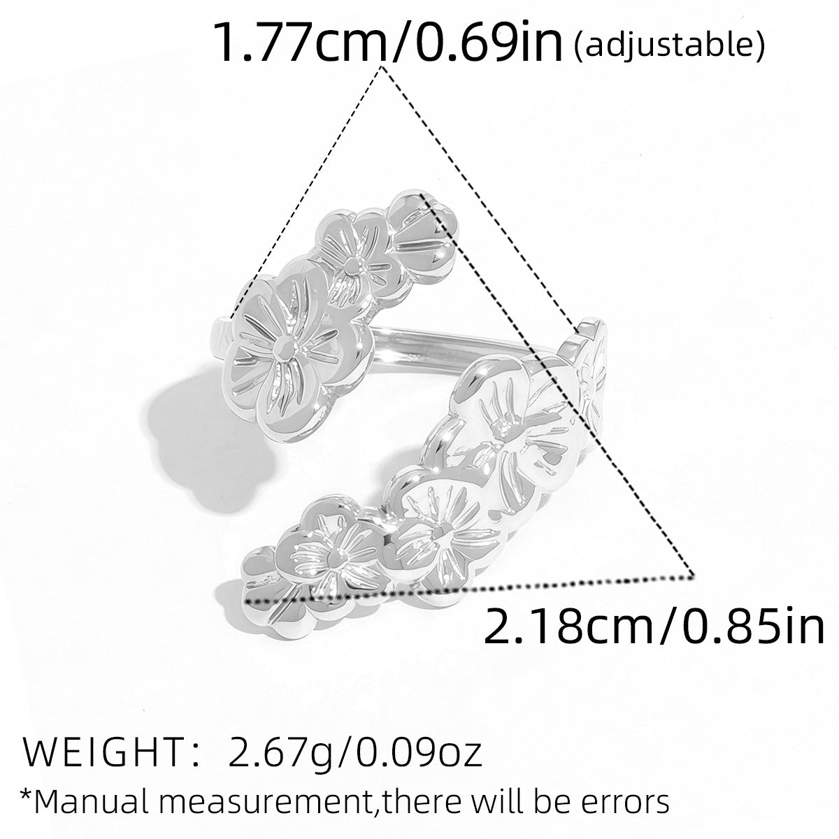 Women's Niche High-grade Light Luxury Packaging Design Flowers Openings Ring