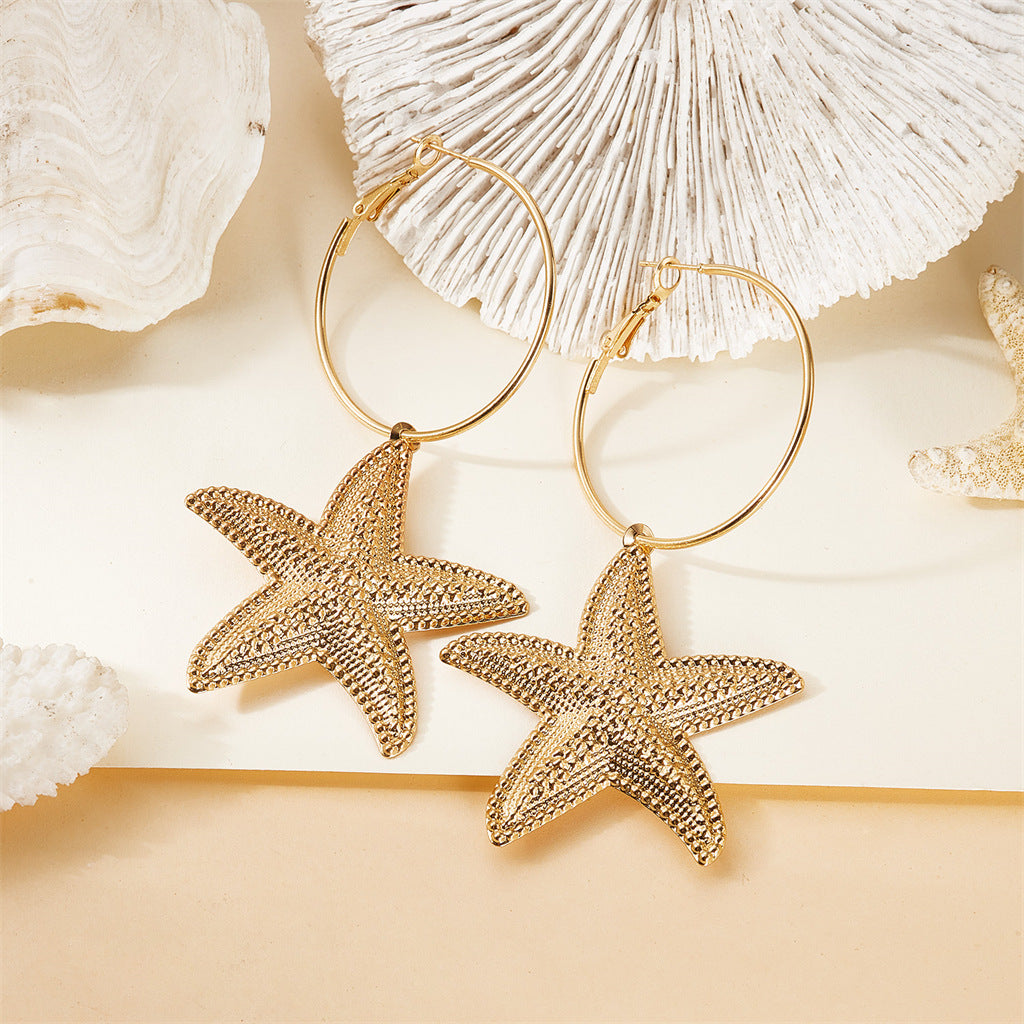 Women's Starfish Eardrop Fashion Creative Design High Earrings