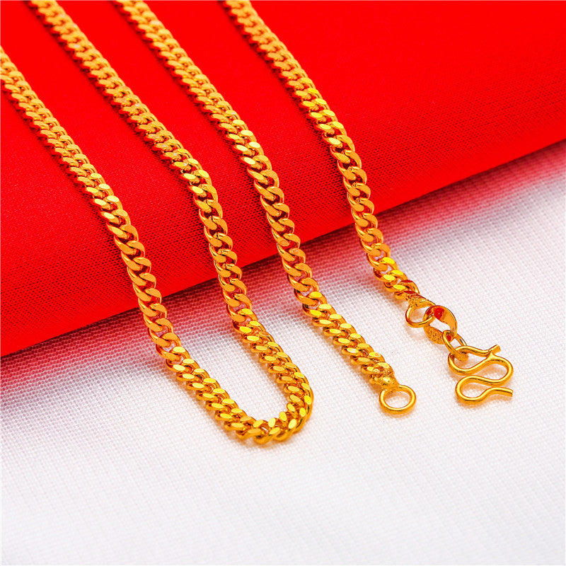 Women's Alluvial Gold Imitation Real Fake Stall Live Broadcast Clavicle Necklaces