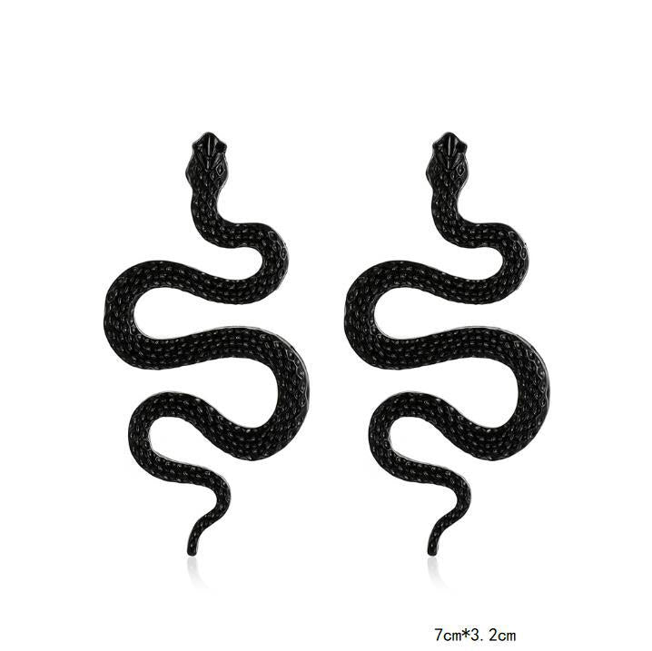 Metal Exaggerated Snake-shaped Eardrop Jewelry Fashion Earrings