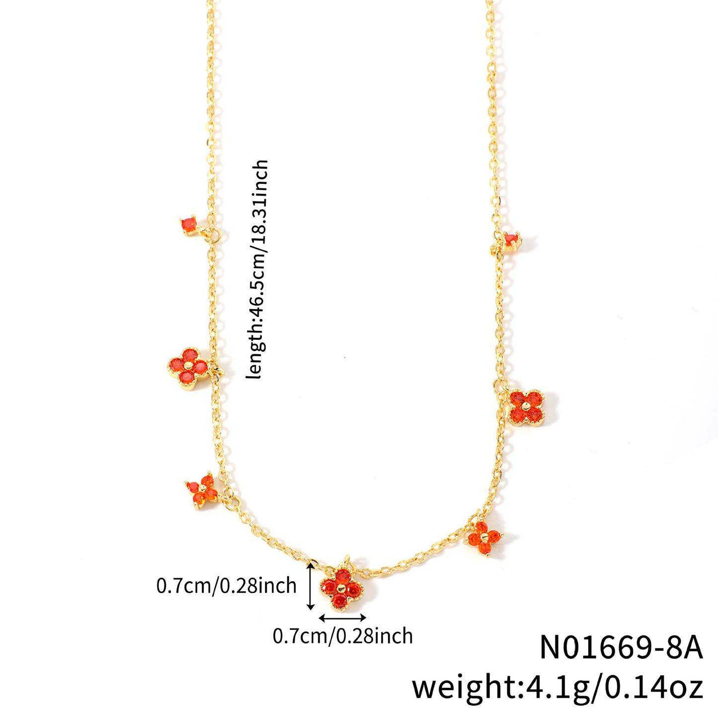 Elegant Light Luxury Clover Four-leaf Flower-shaped Clavicle Chain Necklaces