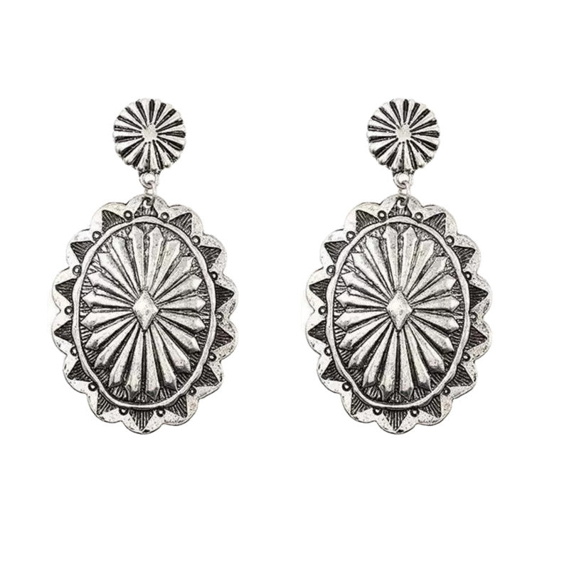 Drop-shaped Long Chain Bohemian Lady Couple Earrings
