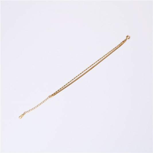 Women's Style Simple Personalized Titanium Steel Gold Plated Design Cold Mori Bracelet