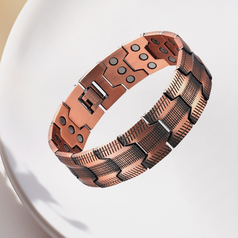 Red Copper Couple Magnet Detachable Magnetic Therapy Fashion High Bracelets