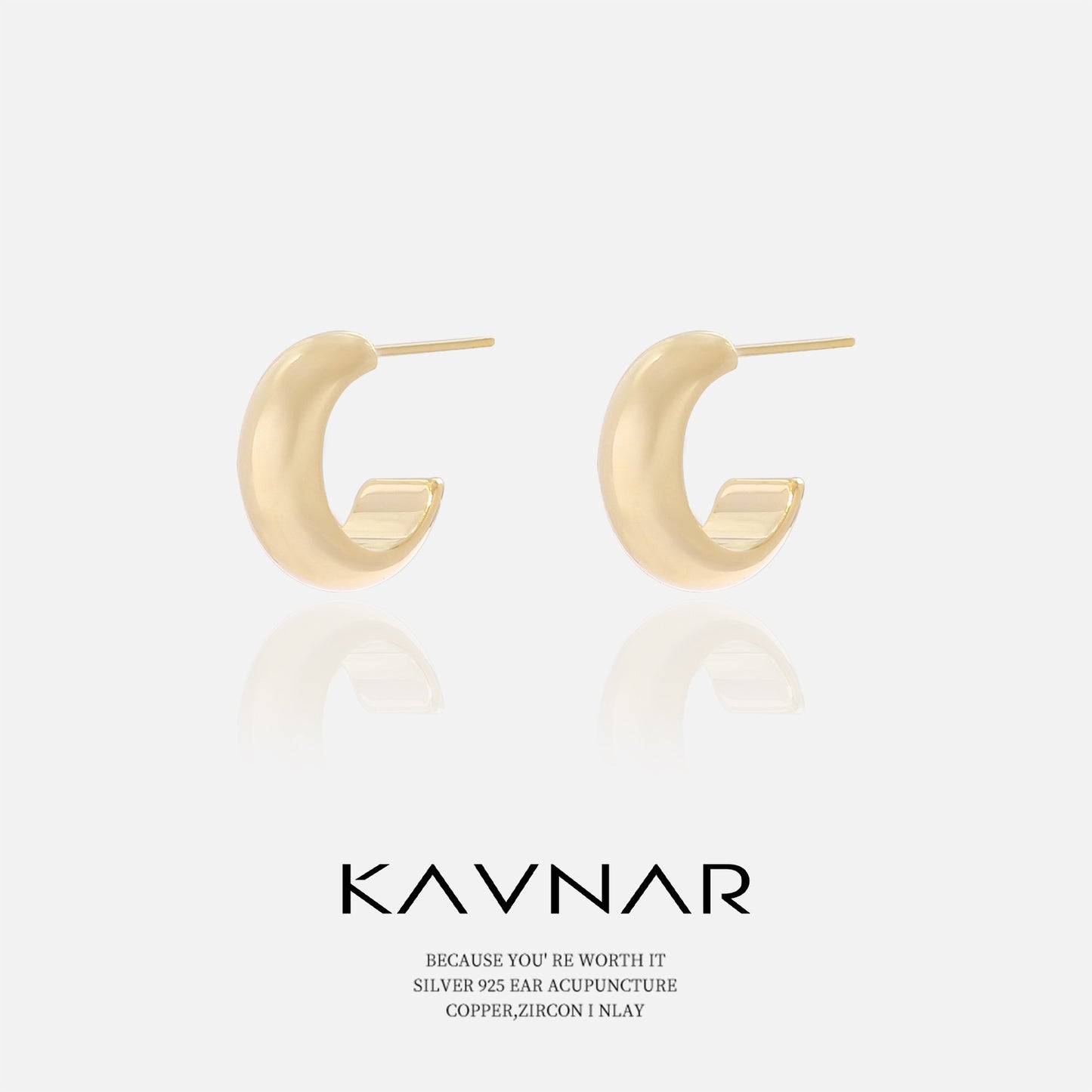 Women's Simple Glossy Shaped Sterling Sier Light Luxury Stud Earrings