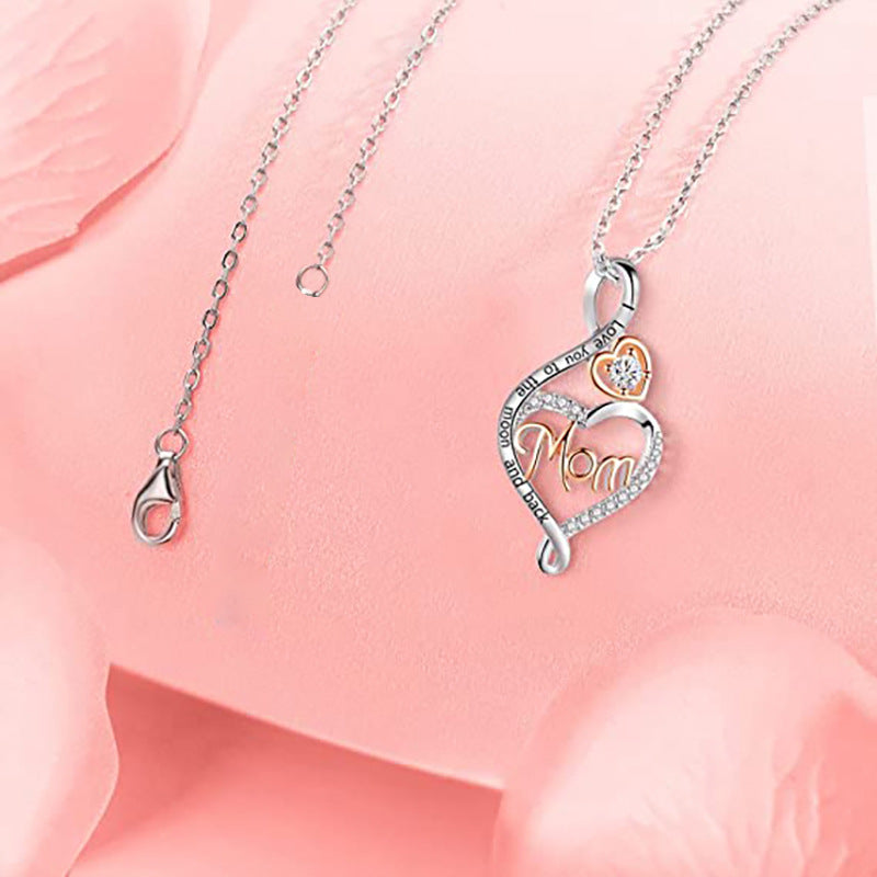 Shi Fashion Heart-shaped Double Love Mother Necklaces
