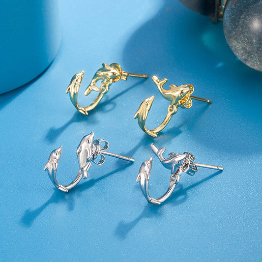 Dolphin Ear Rear Female Minority Design High Earrings