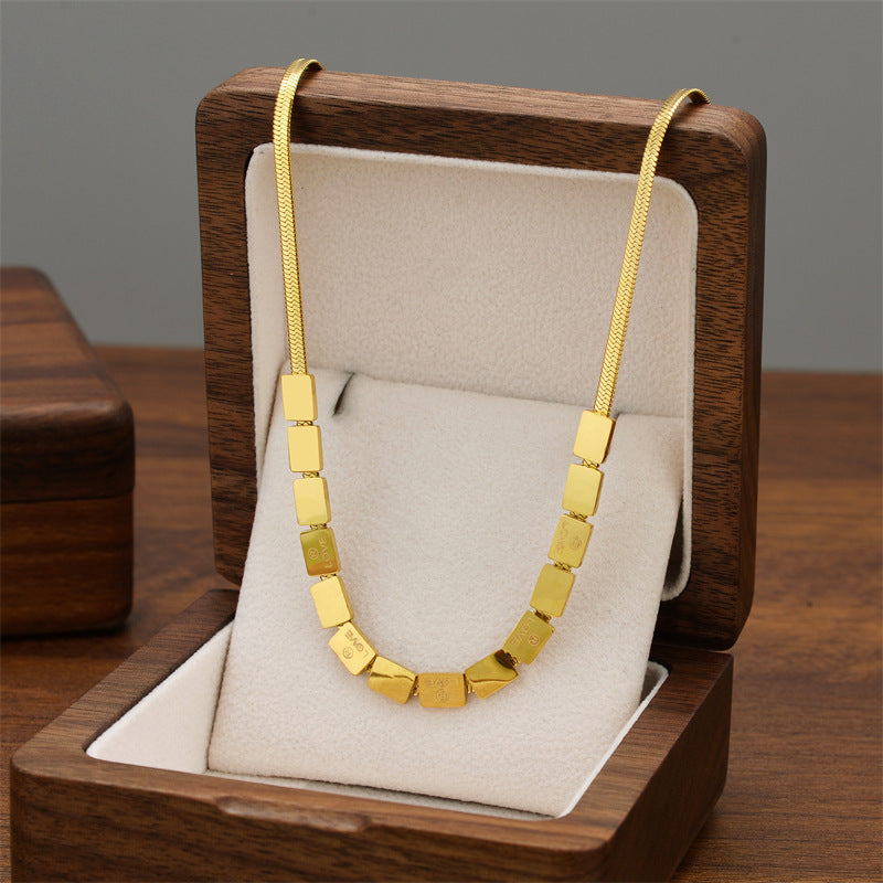 Titanium Steel Female Niche Simple Temperament Clavicle Pendants