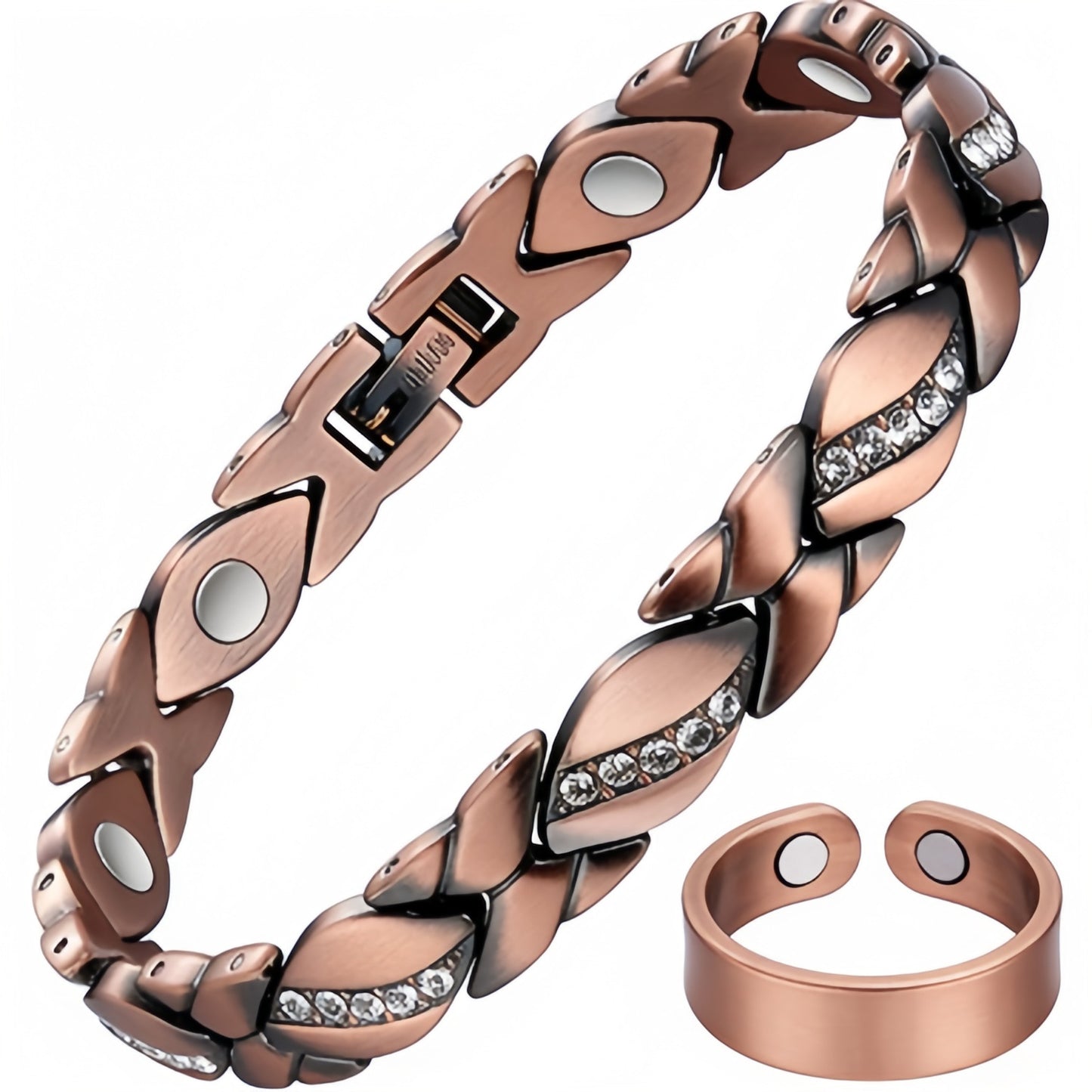 Women's Fashion Detachable Energy Magnet Leaf Environmentally Bracelet