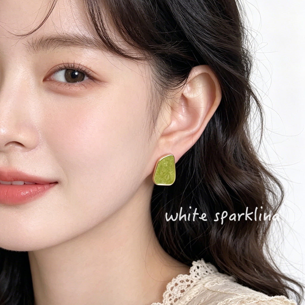 Women's High Sense Fresh Sweet Geometry Irregular Stud Earrings