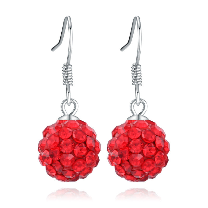 Sier Crystal Fashion Korean Style Ear Hook Rings