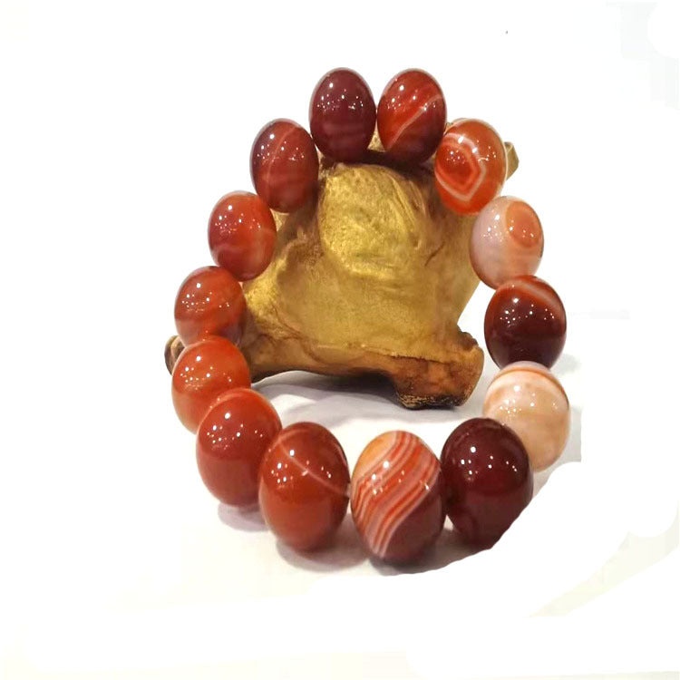 Striped Red Agate Sardonyx Scenic Spot Stall Bracelets