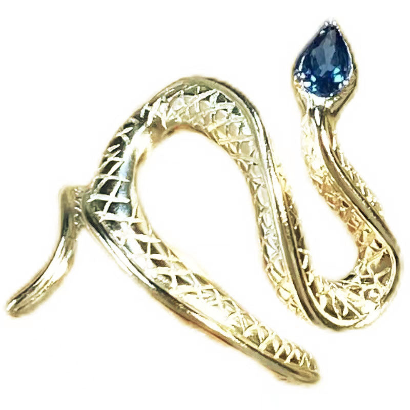 Topaz Snake Female Fashion Personalized Opening Rings