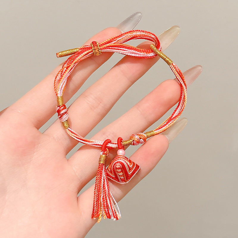 Small Gift Tassel Adjustable Red Rope Dragon Boat Festival Bracelet