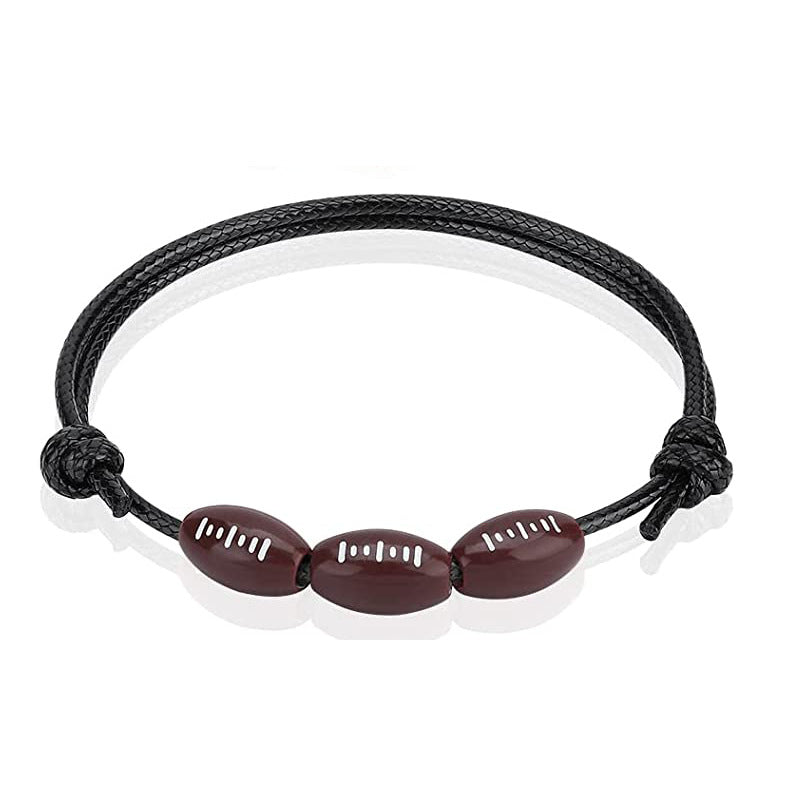 Basketball Baseball Wax Line Woven Softball Tennis Rugby Bracelets