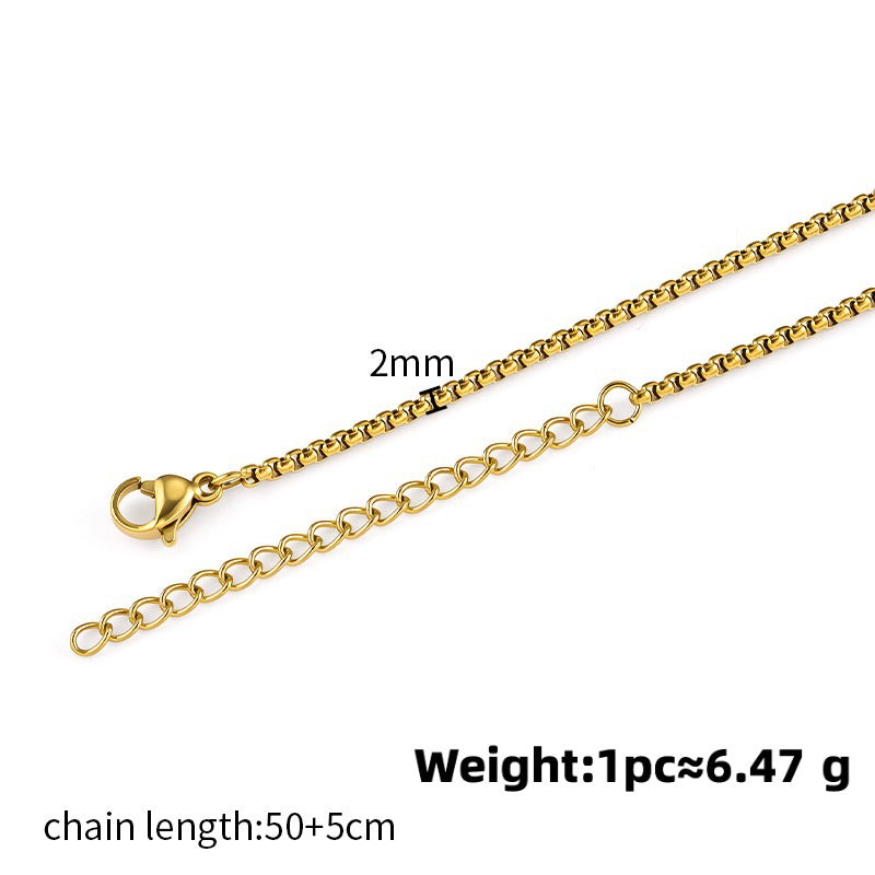 Chain Titanium Steel Clavicle Without Fashion Basic Necklace
