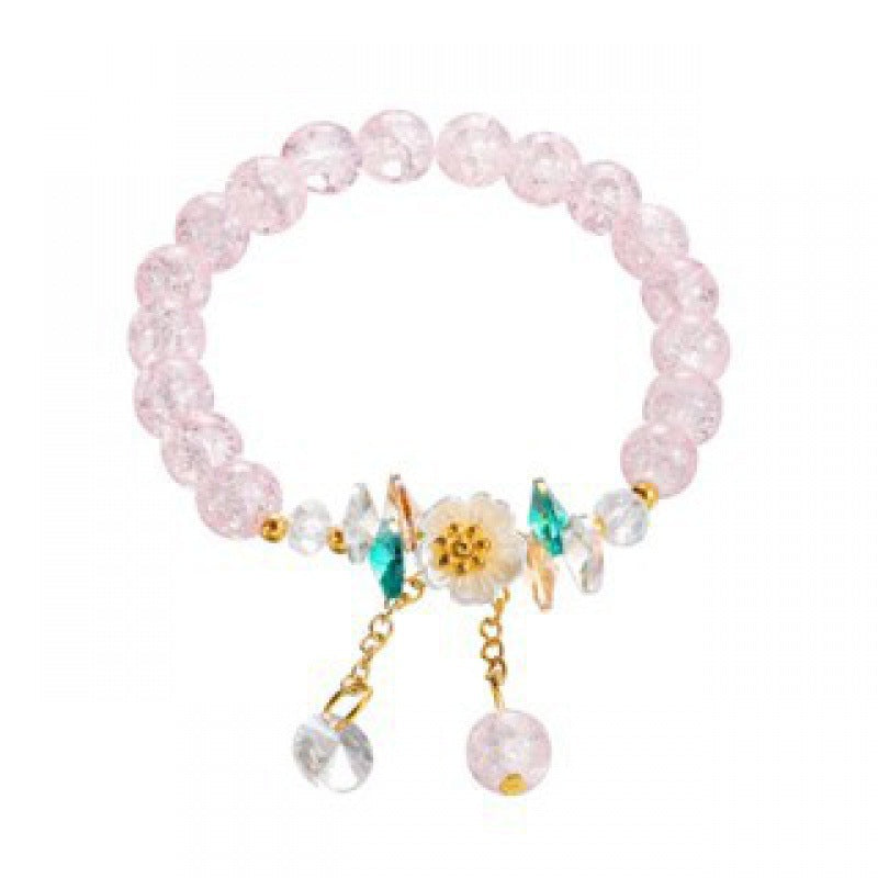 Female Aquamarine Gray Moonlight Natural Crystal Bracelet