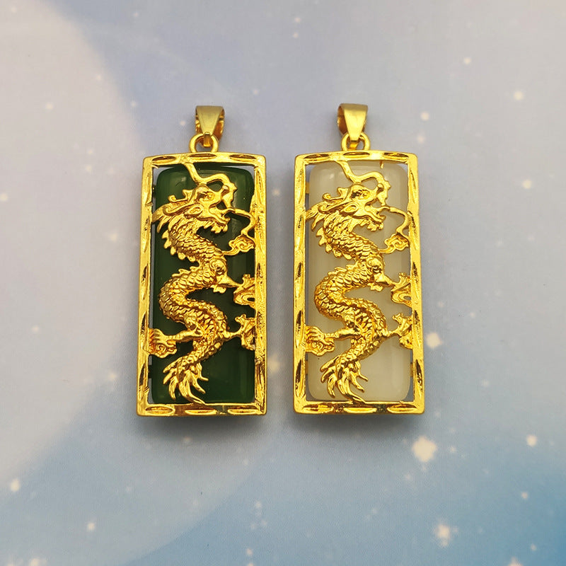 Women's & Men's Alluvial Gold Avalokitesvara Buddha Emerald Plated Pendants