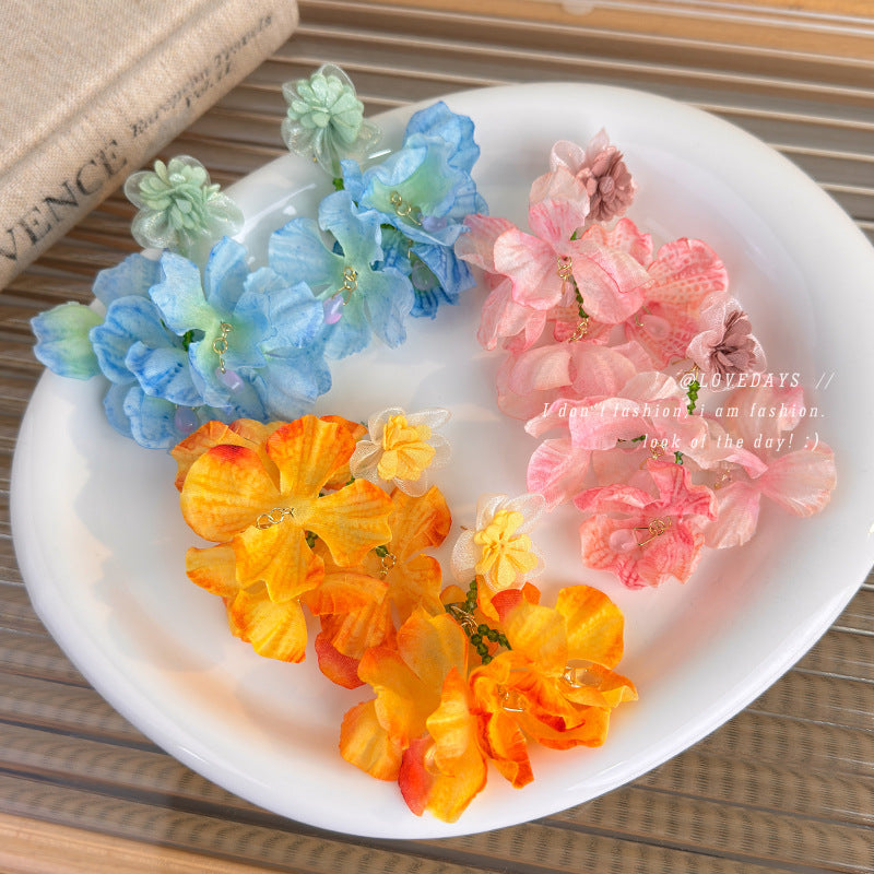 Dopamine Summer Seaside Vacation Style Flower Female Earrings
